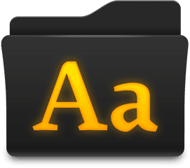 Fonts Icon - Zyr Folder Icons Softiconscom Fonts Folder Icon Png