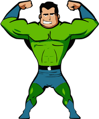 Mascotnewpng - Strong Muscle Man Cartoon Clipart Full Size Strong Muscle Man Cartoon