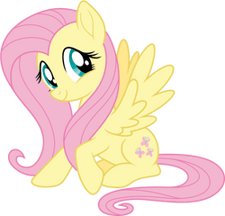 Mlp Fim New Fluttershy Happy Vector - Fluttershy Mlp Png