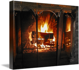 Fire Place With Sparks - Hearth Png