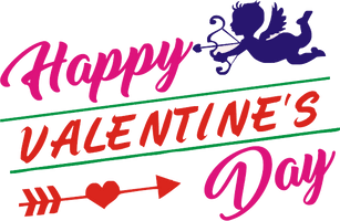 Text Valentines Banner Day Free PNG HQ