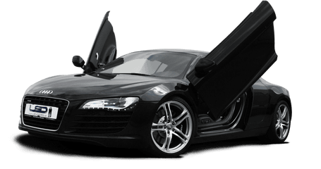 Audi R8 Black Matte Png - Audi Car Png Background