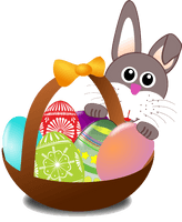 Easter Basket Bunny Png