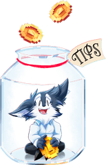 Download Hd Tip Jar Transparent Png - Furry In A Jar