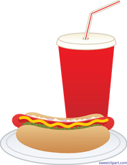 Hot Dog Clipart - Hot Dog And Pop Png