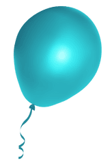 Download Balloons Free Png Transparent - Transparent Background Teal Balloons