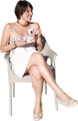 Sitting Coffee Png Image For Free Download - People Drink Coffee Png