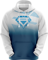 Ms Bluewhite Fade Pro Hoodie - Hoodie Png