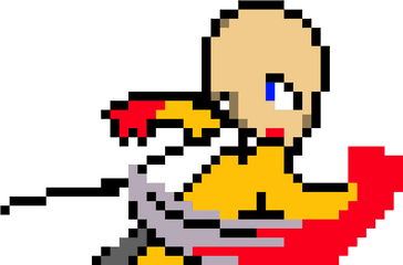 Download Hd Saitama - Pixel Art One Punch Man Transparent Magnifying Glass Pixel Art Png