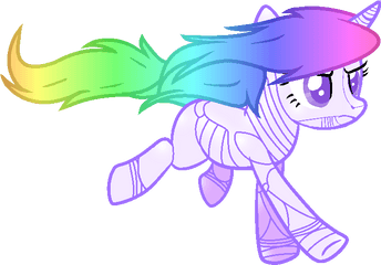 Robot Pony Transparent Png - Mlp Robot Unicorn