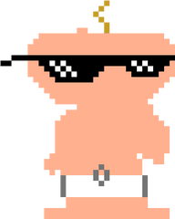A Baby Wearing Thug Life Glasses Pixel Art Maker - Turn Down For What Glasses Png