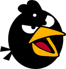 Baby Black Bird - Easy Angry Bird Drawings Png