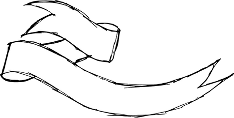 9 Hand Drawn Banner Ribbon Png Transparent Onlygfxcom - Drawing