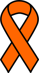 Orange Ribbon - Breast Cancer Ribbon Clip Art Png
