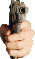 Gun Guns Shoot Shooting Pistol Pistols - Transparent Hand With Gun Png