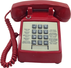 Red Itt Hotel Guest Room Desk Phone - Corded Phone Png
