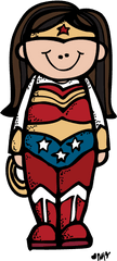 Wonderwomanmelonheadzcoloredpng 7171600 Superhero - Melonheadz Superhero Clipart