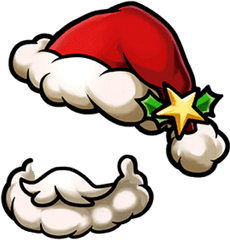 Beard Clipart Santa Hat - Santa Hat Beard Png