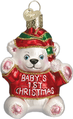 Babyu0027s First Christmas Ornament - Christmas Ornament Png