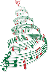 Svg Download Merry From All Star Financial Tree Red - Christmas Tree With Music Notes Png