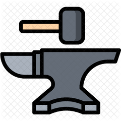 Anvil Icon Of Colored Outline Style - Anvil Icon Png