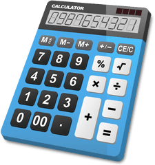 Calculator Light Blue Vector Icon - Transparent Icon Calculator Png