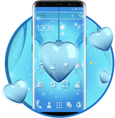 Amazoncom Crystal Blue Heart 2d Theme Appstore For Android - Smartphone Png