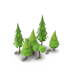 Download Forest Png No Background - Low Poly Background Tree