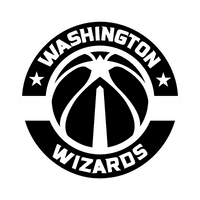 Capitals Washington Wizards Black Logo Nba - Free PNG