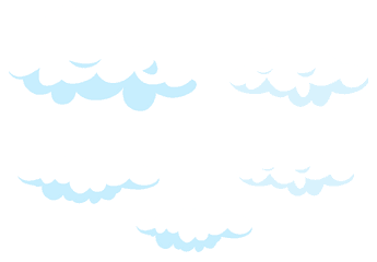 Cartoon Clouds Set Transparent Png Clip - Clip Art