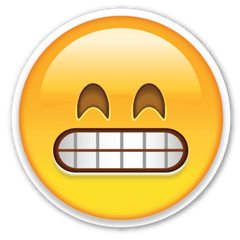 Emoticon Grinning Transparent Png - Grimacing Face Emoji Png