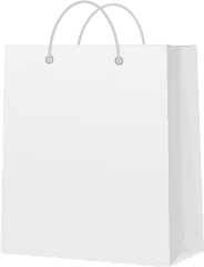 White Vector Icon - Paper Bag White Png