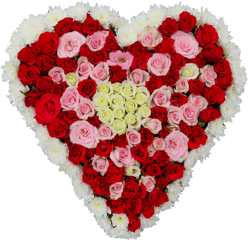 Free Flowers Shaped As A Heart Png Image - Heart Shaped Flowers Png