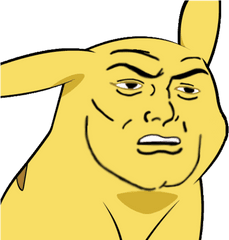 Give Pikachu A Face Png - Derp Pikachu Transparent Background