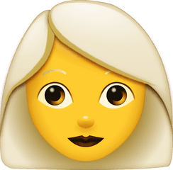 Grey Hair Woman Emoji Free Photo Icon - Free PNG