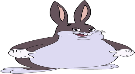 Big Chungus Black White Transparent - Big Chungus Clear Background Png