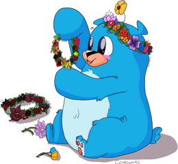 Bubble Blowing Baby Bear Making Flower Crowns For The - Villainous 5 Png