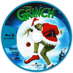 Download How The Grinch Stole Christmas Bluray Disc Image - O Grinch Blu Ray Png