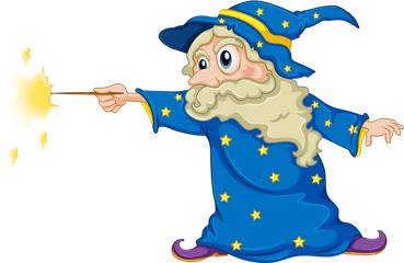 Blue Wizard Png Download - Magician Illustration