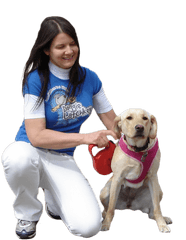 Download Hd Puppy Pet Sitting People - Person With Dog Png