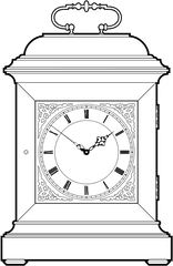 Bracket Clock Png Transparent Image - Quartz Clock