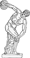 Discus Discobolus Greek - Senovs Graik Olimpins Å½aidyns Png