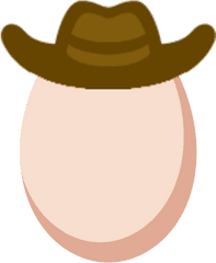 Yegghaw - Discord Emoji Egg With Cowboy Hat Png