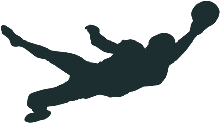 American Football Player One Hand Catch 1303231 - Png Catching Football Silhouette