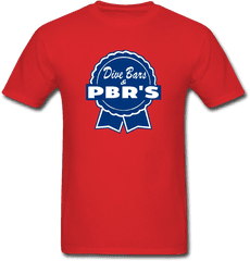Pabst Blue Ribbon Pbr Menu0027s T - Shirt S3xl White Beer Red White First Order Png