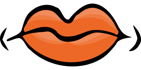 Lips Black And White Cartoon Mouth - Mouth Clip Art Png