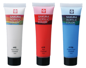 Acrylic Color In 20ml - Sakura Acrylic Color Chart Png