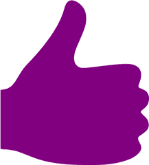 Purple Thumbs Up Icon - Free Purple Hand Icons Thumbs Up Icon Png