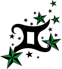 Nautical Stars And Gemini Tattoo Design Images - 6281 Cancer Zodiac Tattoo Ideas Png