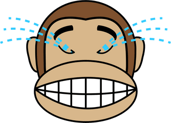 Library Of Laughing Png Black And White Files - Monkey Laughing Emoji